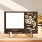motorcycle desk decoration wooden style personalized photo memorial design