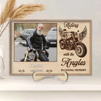 wooden style motorcycle desk decoration personalized photo custom keepsake wooden plaque