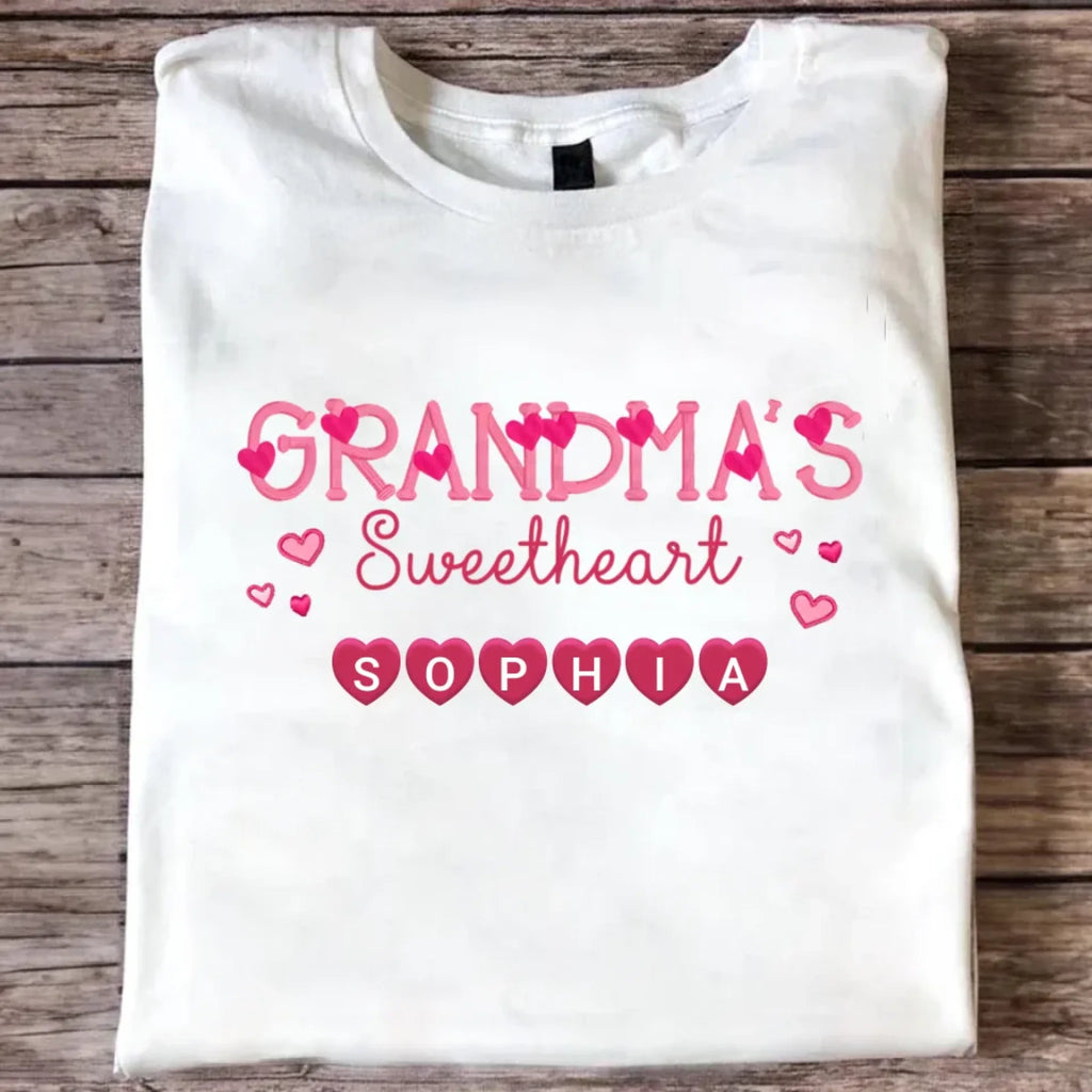 sweethearts of grandmas heart t shirt soft everyday wear mothers day gift for grandma