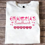 sweethearts of grandmas heart t shirt soft everyday wear mothers day gift for grandma