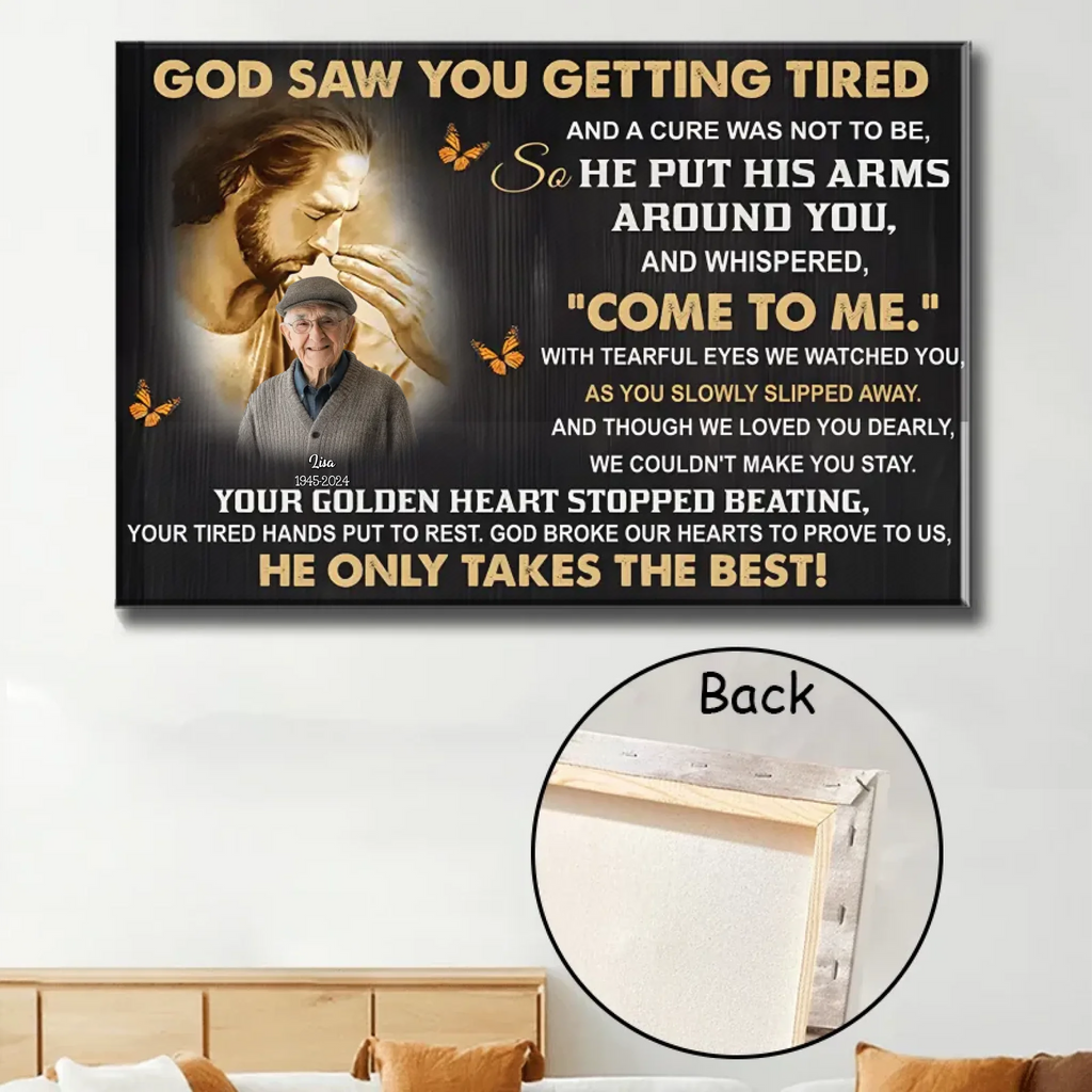 personalized photo canvas wooden memorial keepsake poster and canvas