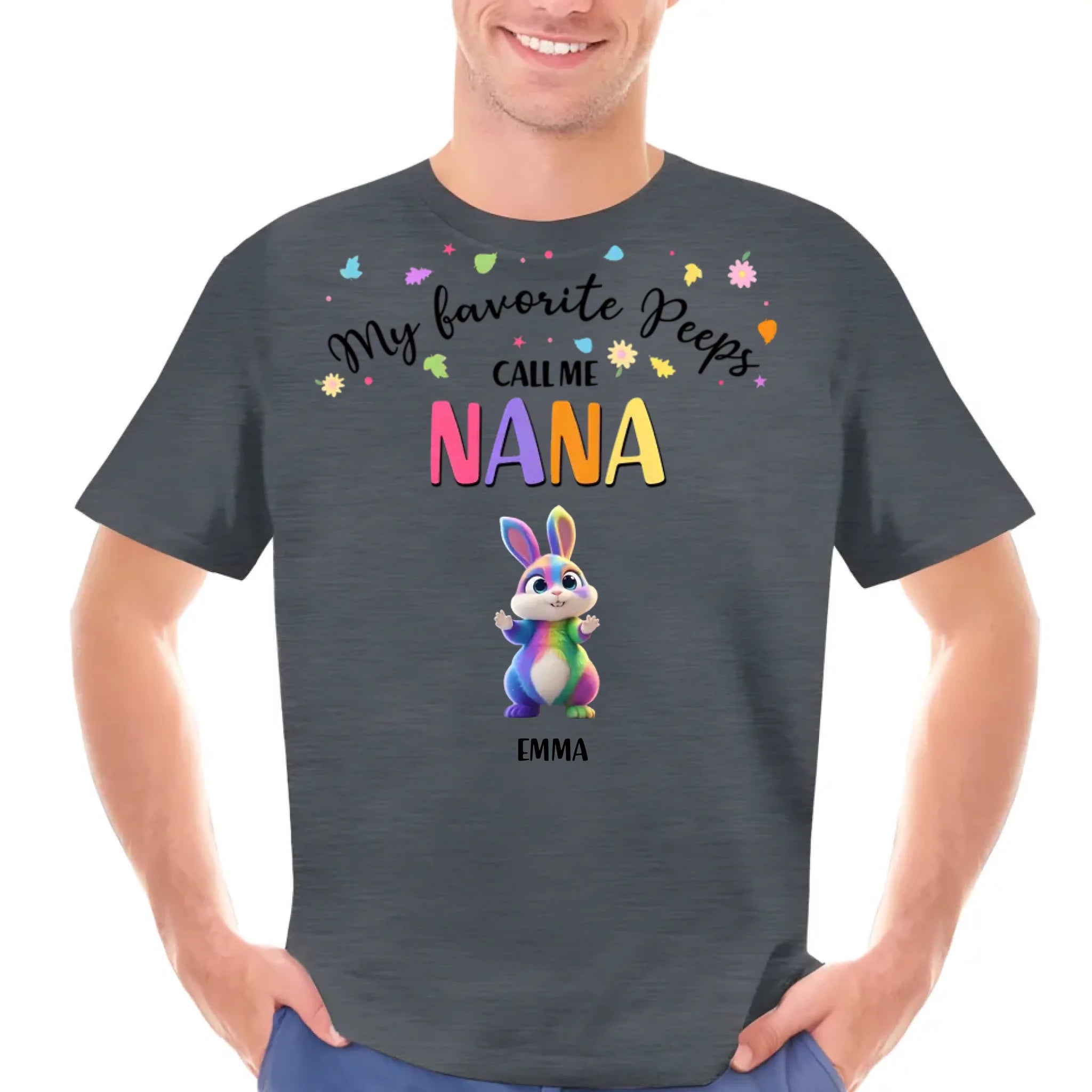 my favorite peeps call me grandma t shirt personalized design