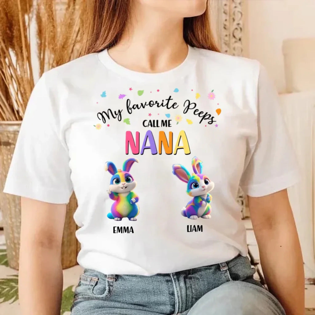 my favorite peeps call me grandma t shirt personalized design mothers day gift for grandma