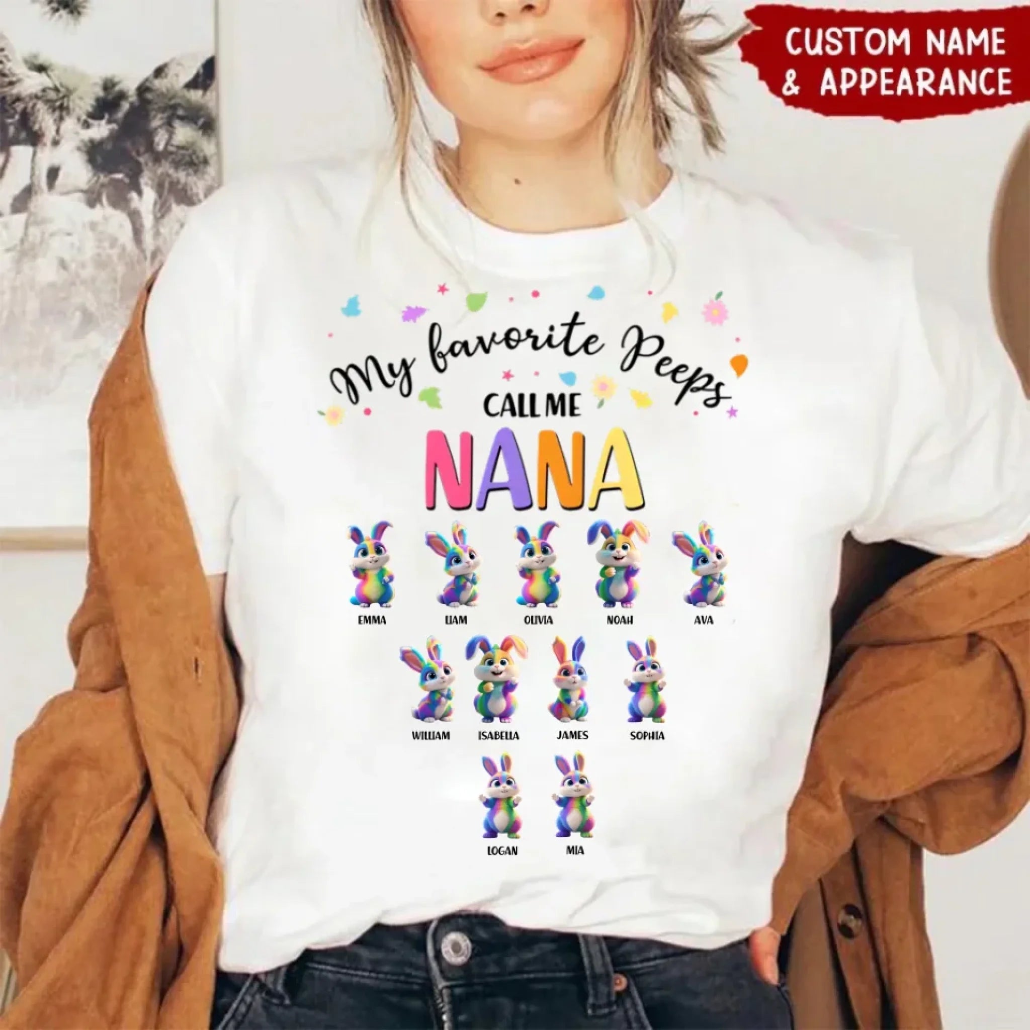 my favorite peeps call me grandma t shirt personalized gift for grandma