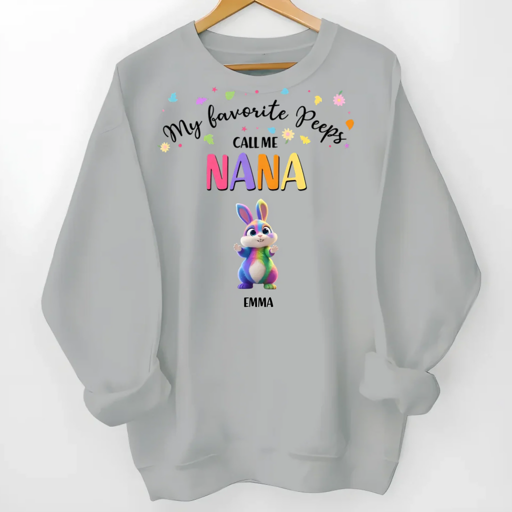 my favorite peeps call me grandma sweatshirt personalized gift for grandma