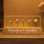 night light personalized birth flowers family keepsake for grandma