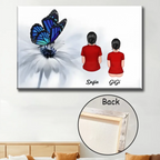 matte wall art blue butterfly canvas personalized photo with name remembrance gift poster and canvas home remembrance