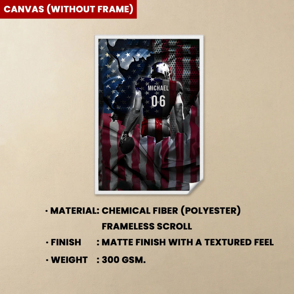 canvas unframed personalized design american football canvas wall art