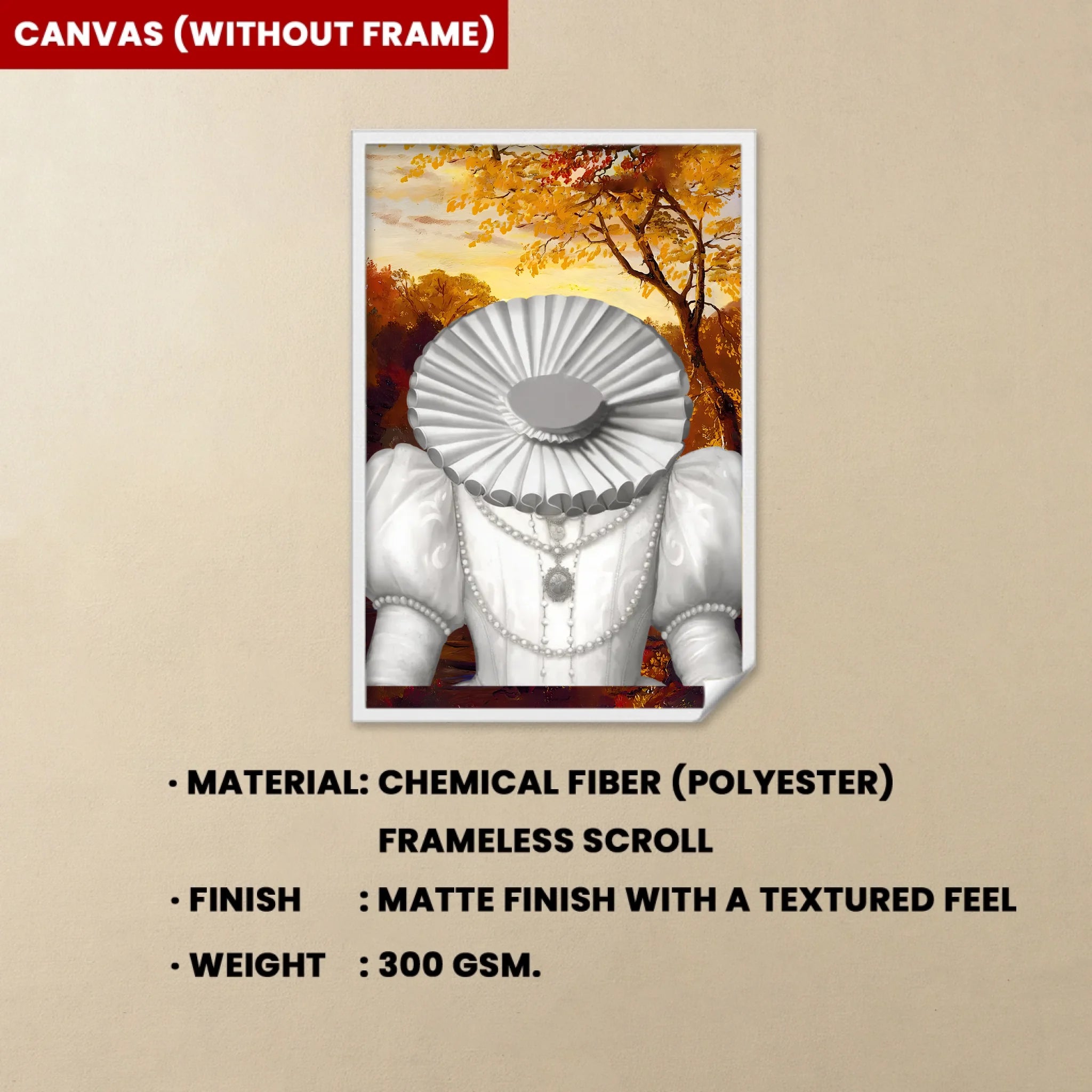 Personalized Pet Portrait Royal Portrait Canvas Print Canvas With inner frame
