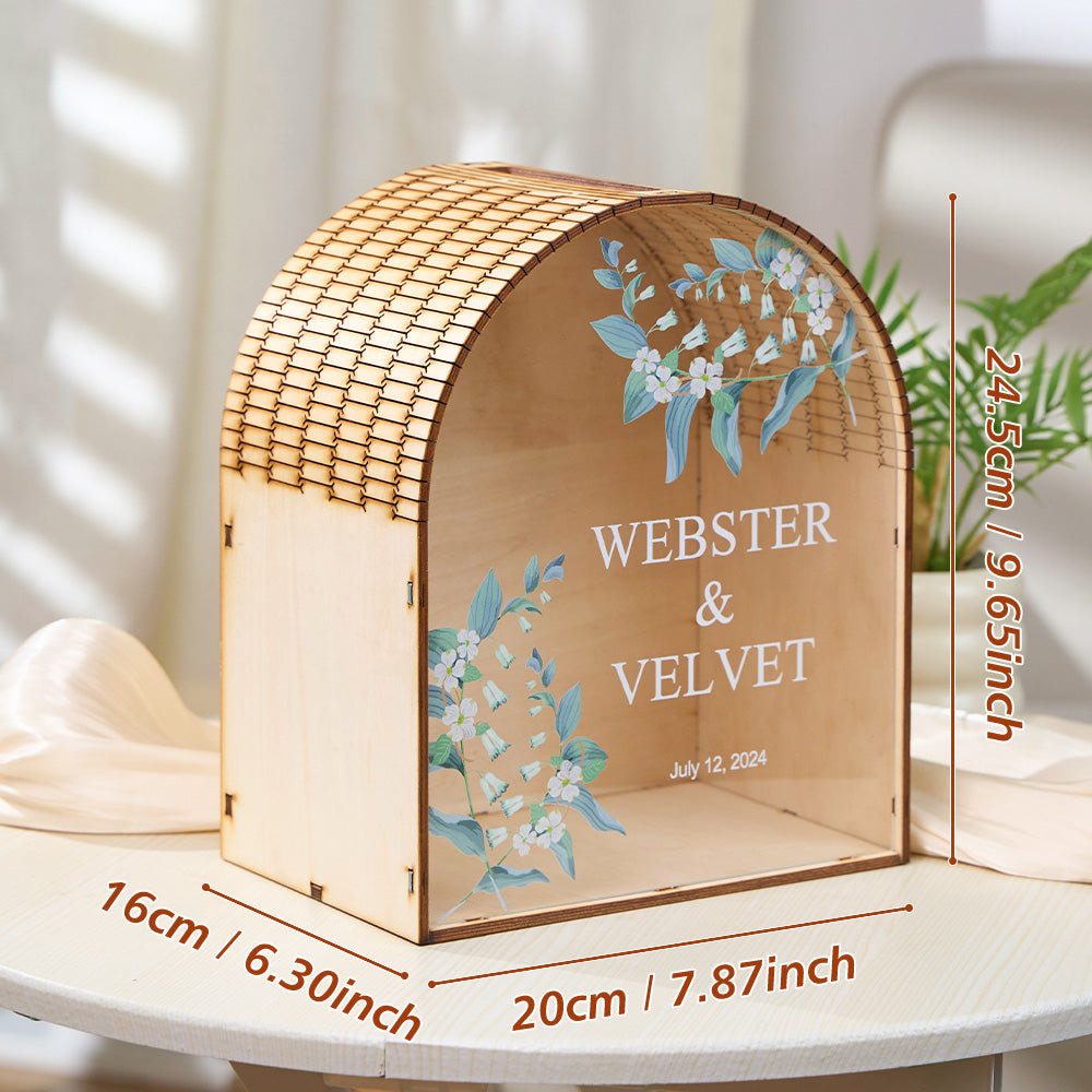 Personalized Wedding Card Box Arch Wedding Memory Box Wedding Gift for Couple