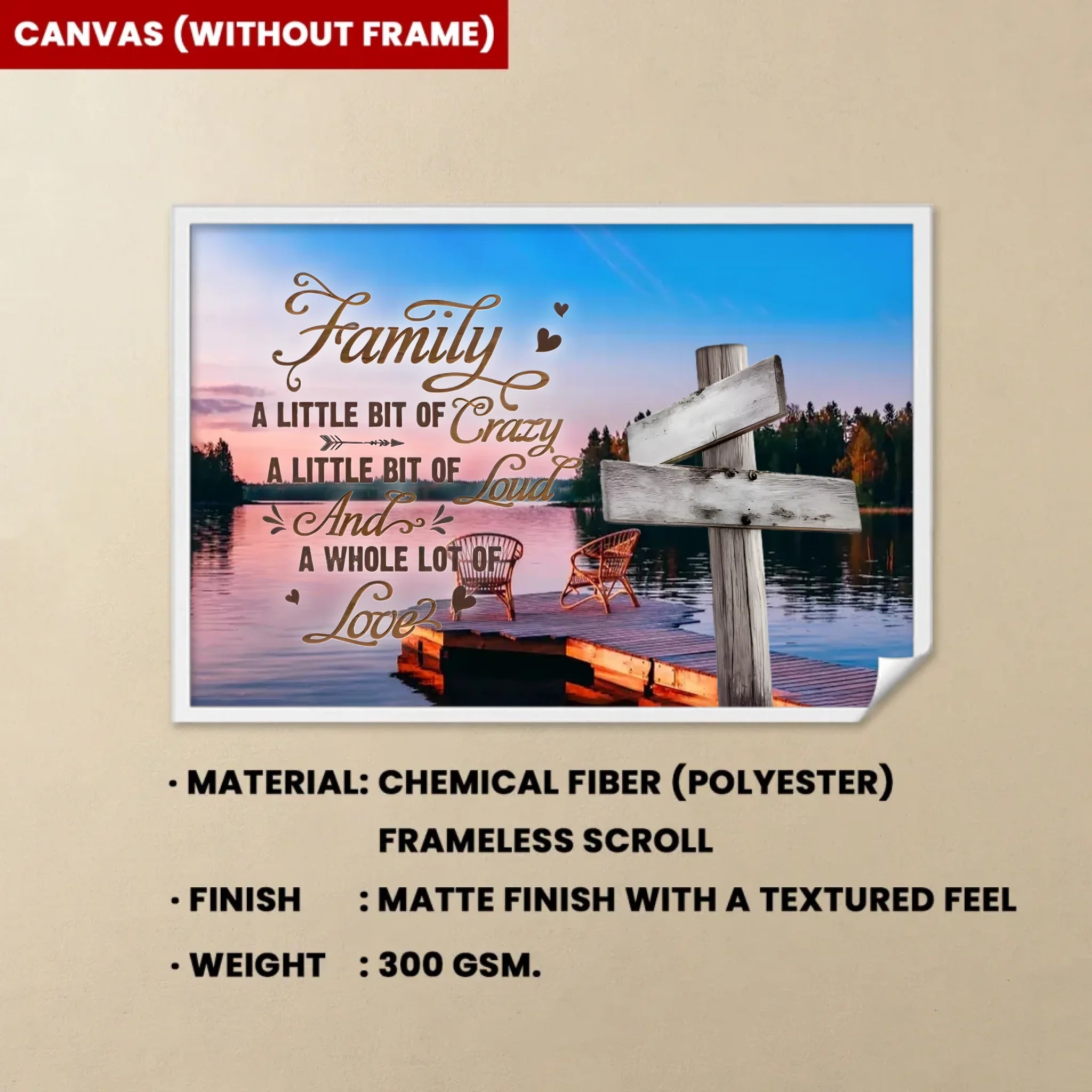 custom name wooden poster print as a new home gift