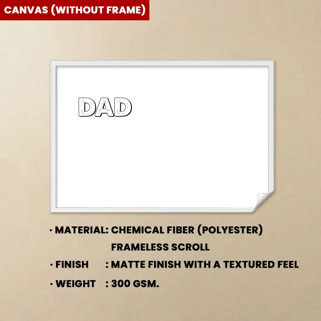canvas or poster personalized design fathers day gift for grandpa meaningful wall art