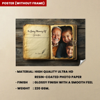 personalized photo canvas wooden wall art keepsake poster and canvas memorial keepsake