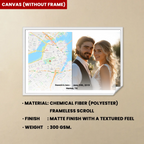Photo Map Canvas Print