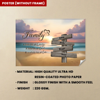 family name personalized wooden framed canvas as a housewarming gift