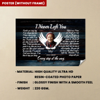 angel wings personalized photo with name canvas photo tribute poster and canvas memorial keepsake