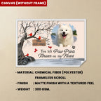 Plaque Home Remembrance Gift for Loss of Dog Personalized Photo Canvas With Frame