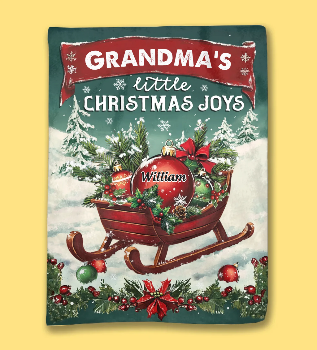 blanket made for grandmas heart personalized design christmas gift for grandma