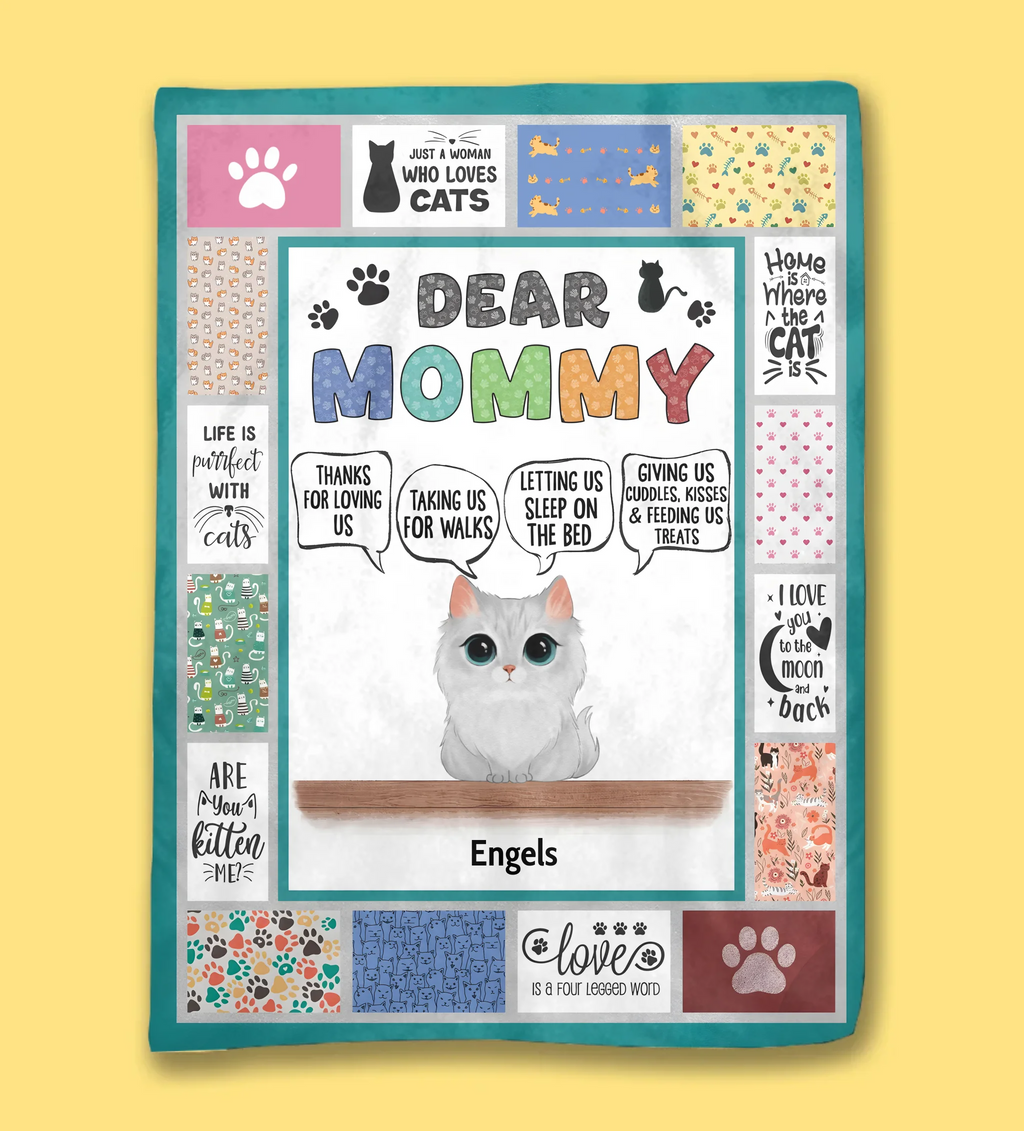 soft cozy comfort personalized cat fleece blanket loss of cat gift