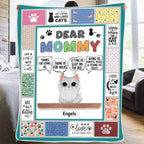 personalized cat fleece blanket soft cozy comfort loss of cat gift