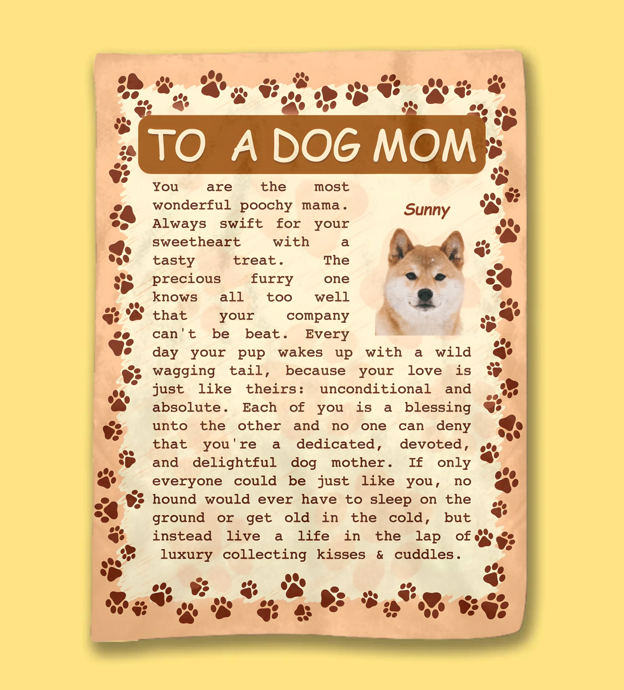 loss of dog gift blanket personalized photo comfort gift detail view