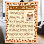 personalized photo loss of dog gift blanket comfort gift main view