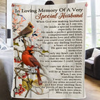 cardinal blanket personalized design memorial keepsake