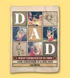 personalized blanket for dad with soft breathable comfort