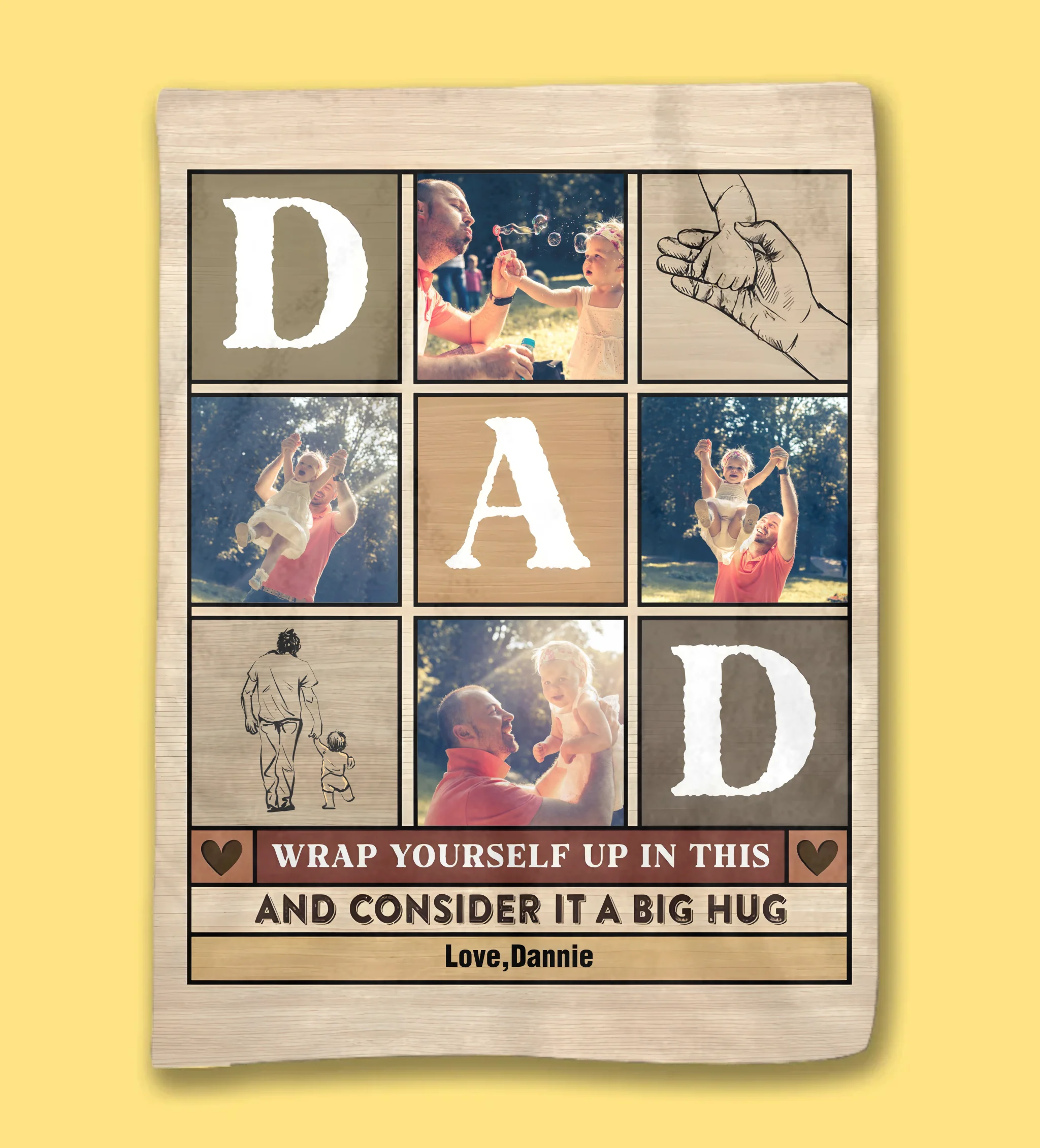 personalized blanket for dad with soft breathable comfort
