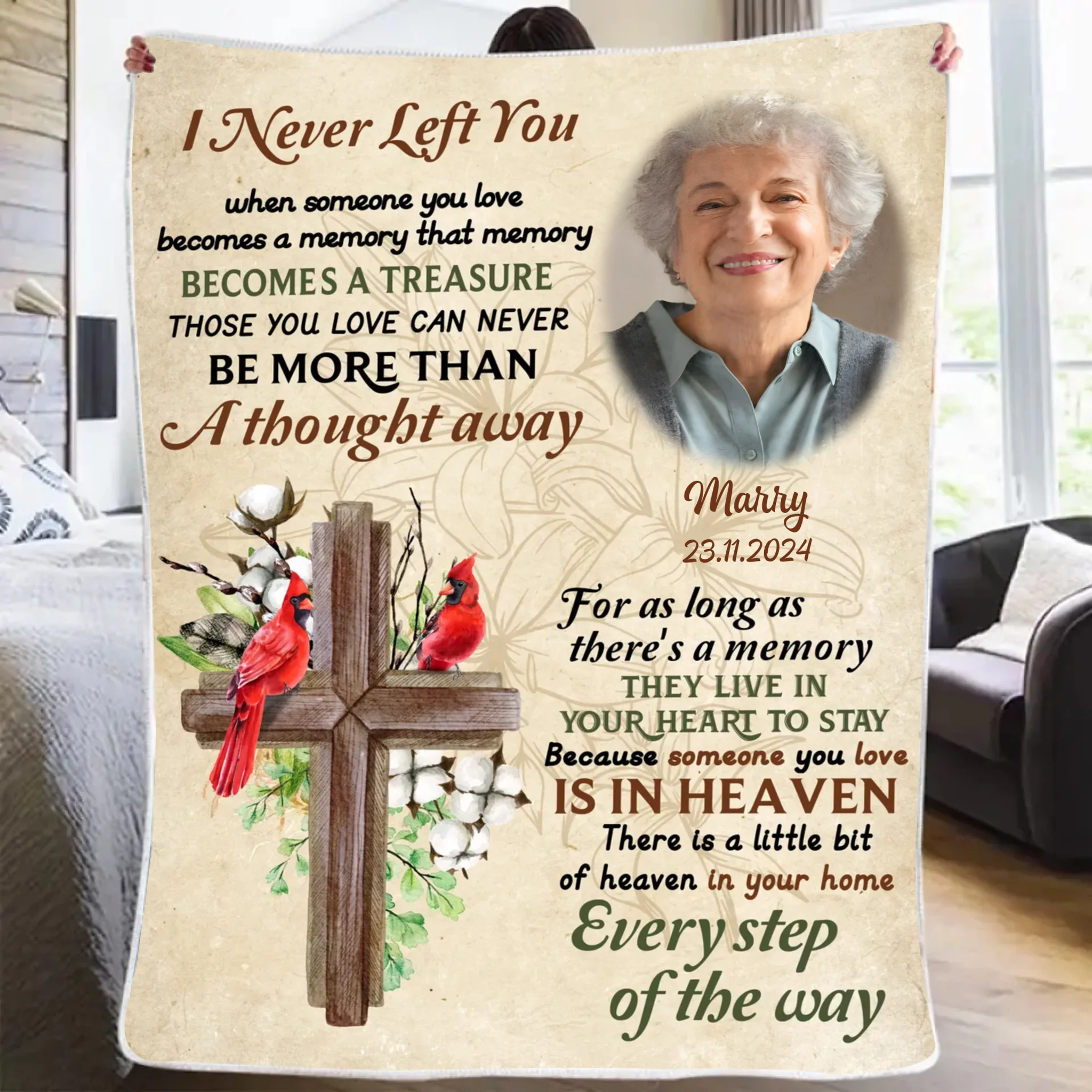 blanket personalized photo comfort during grief