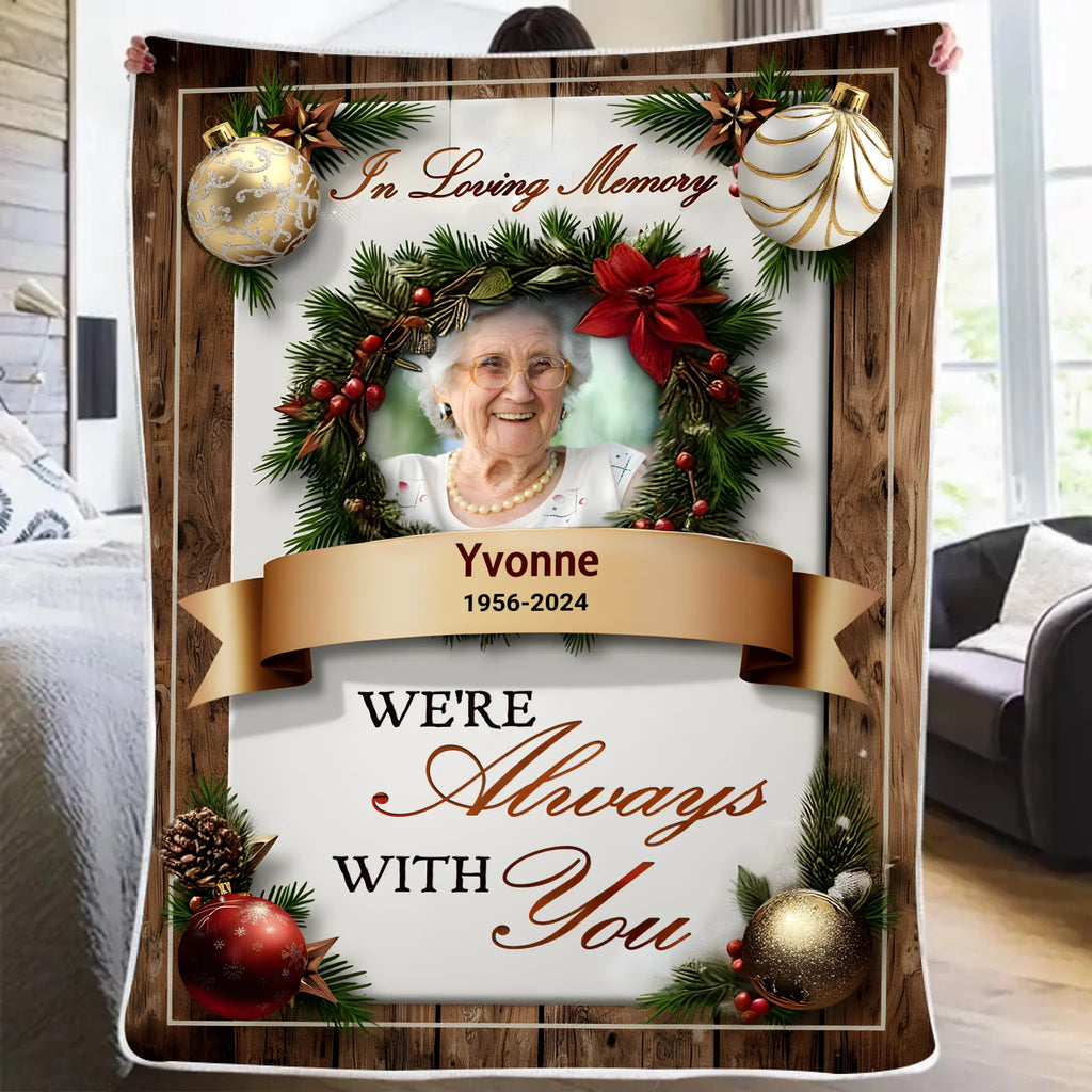 blanket personalized photo christmas remembrance
