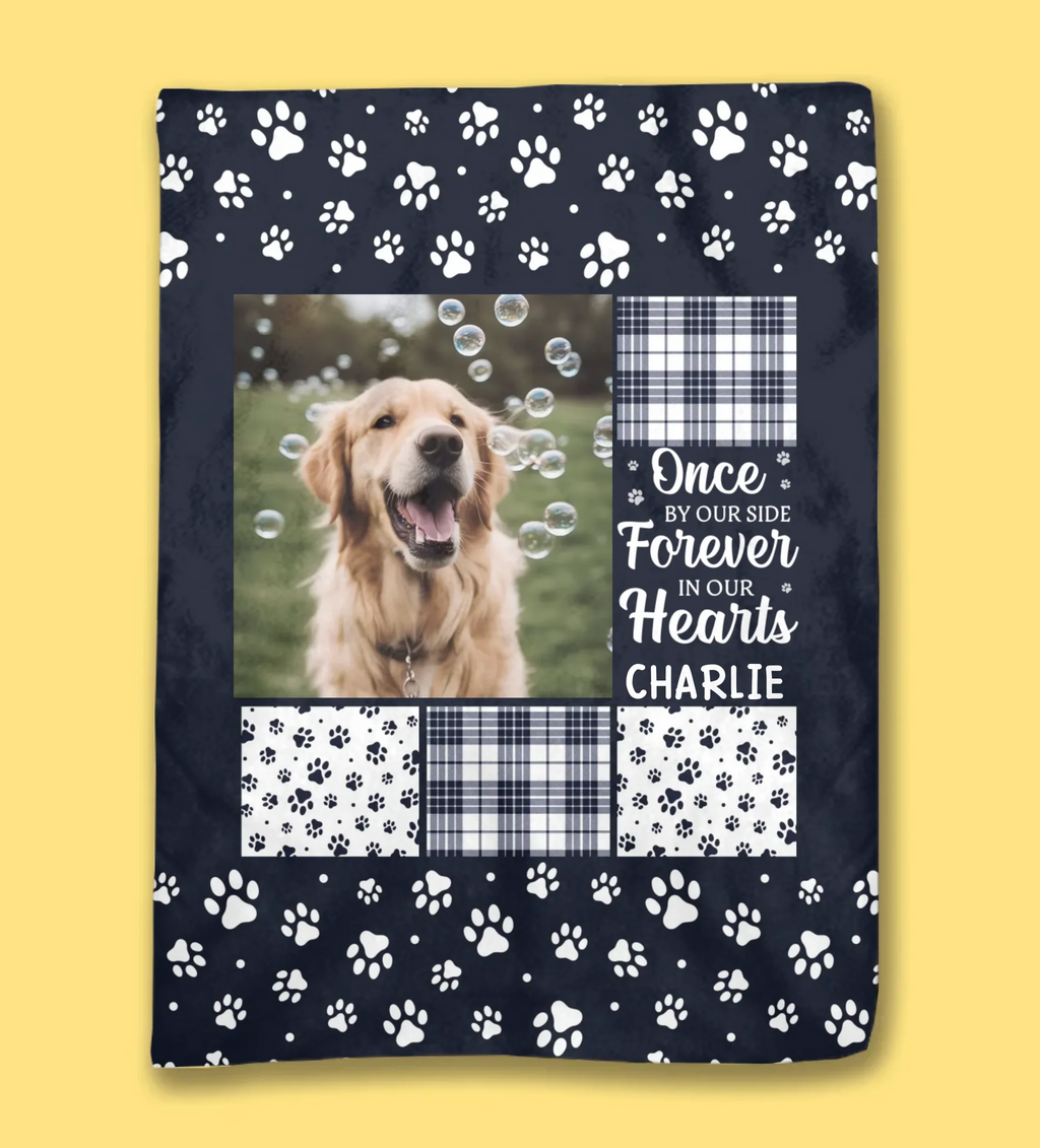 Blanket Flannel Personalized Photo Blanket Sympathy Gift for Loss of Dog