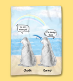 loss of dog gift blanket personalized design comfort gift detail view