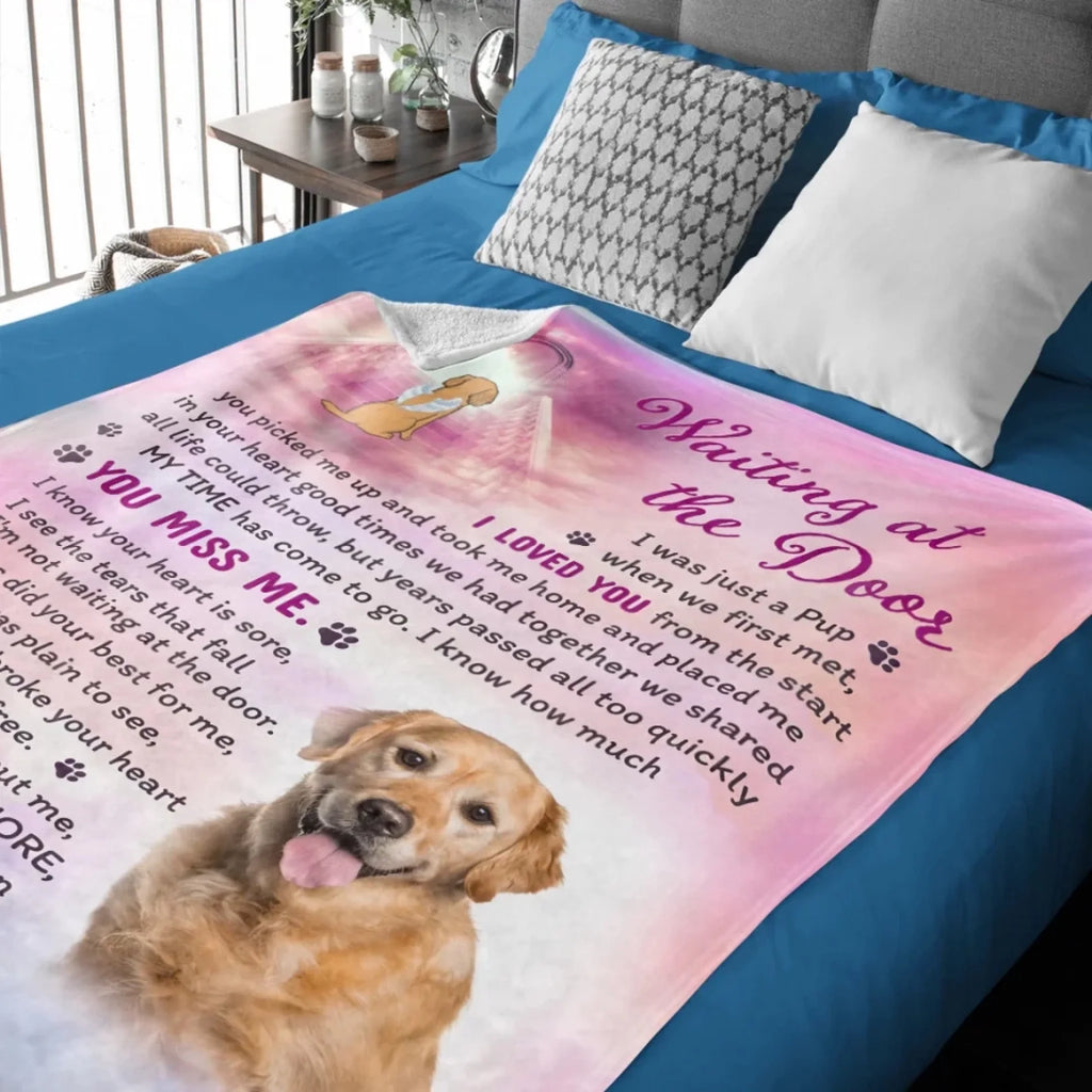Blanket Flannel Personalized Design Blanket Sympathy Gift for Loss of Dog