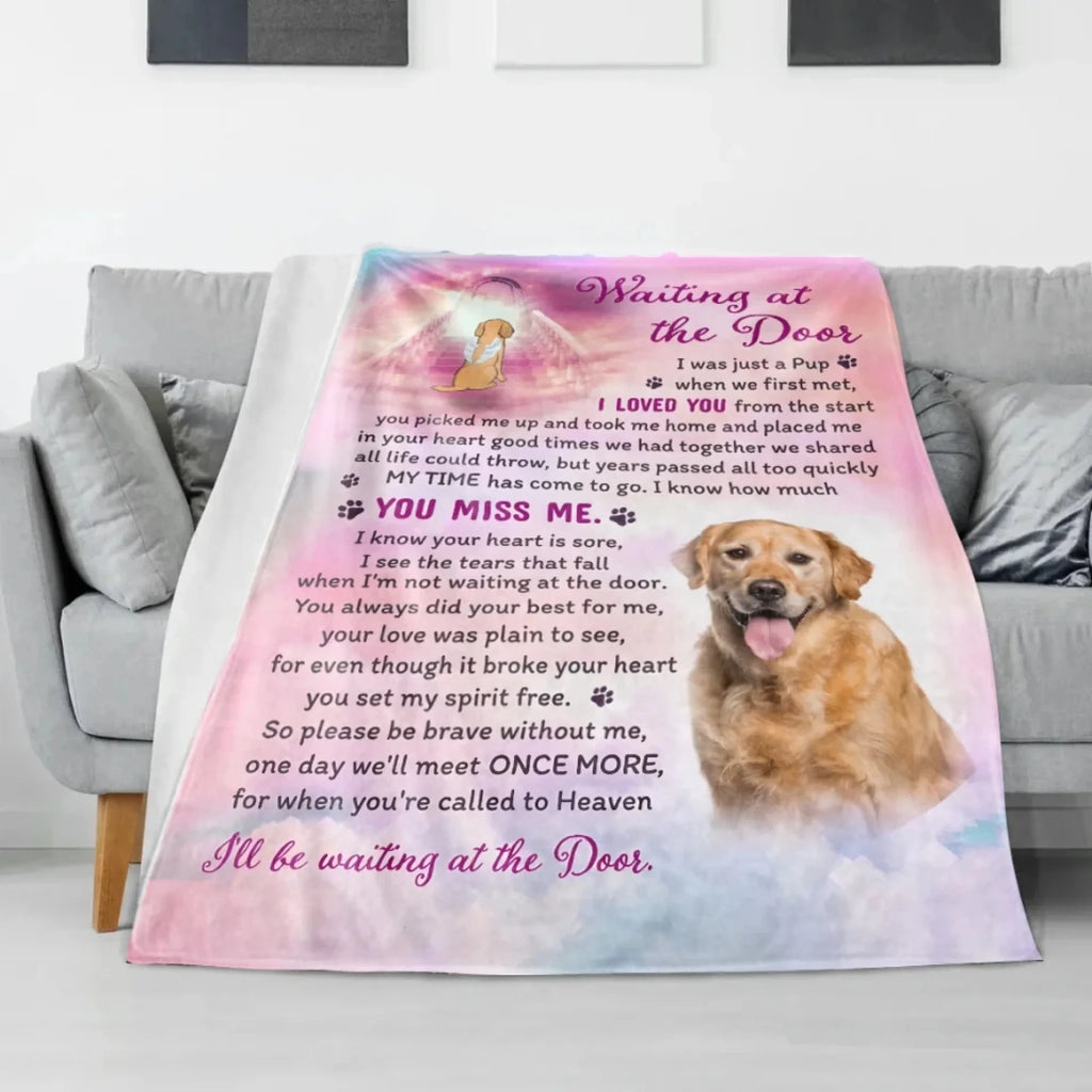 Blanket Personalized Design Sympathy Gift for Loss of Dog Blanket Flannel