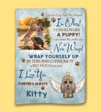 Blanket Flannel Personalized Keepsake Blanket Sympathy Gift for Loss of Dog