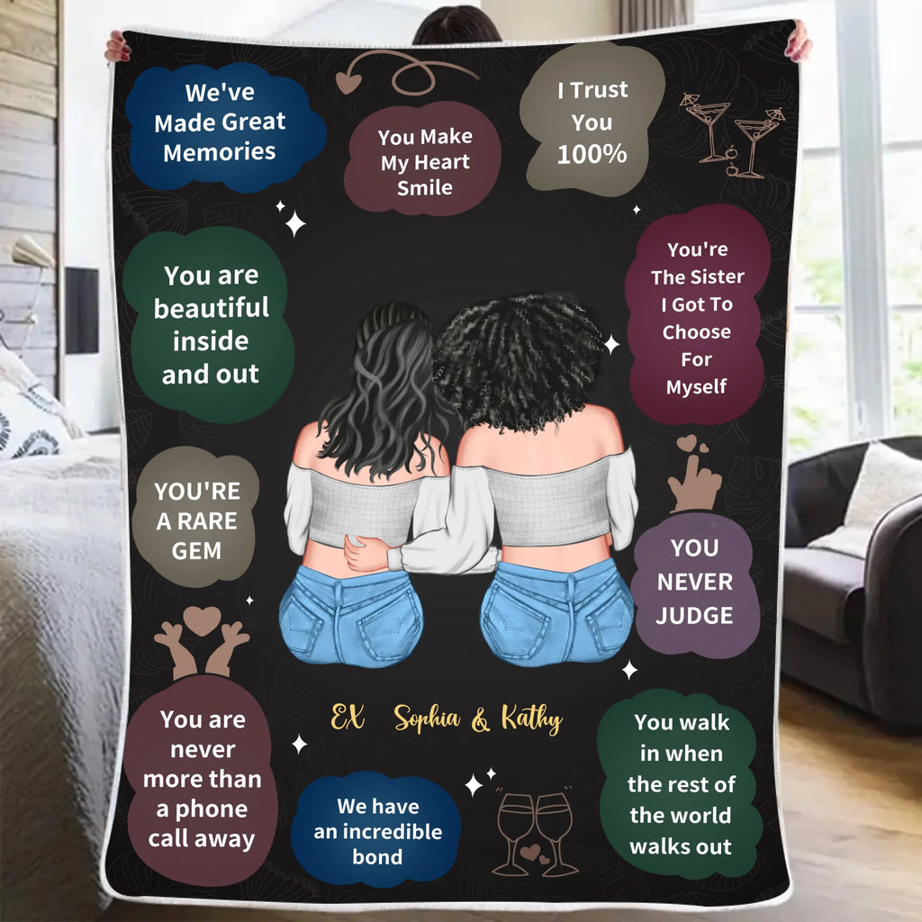 flannel blanket personalized design gift for best friend