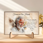 plaque personalized photo wooden style memorial keepsake table