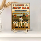 we caught the best dad baseball custom figure personalized wooden custom gift for dad personalized gift