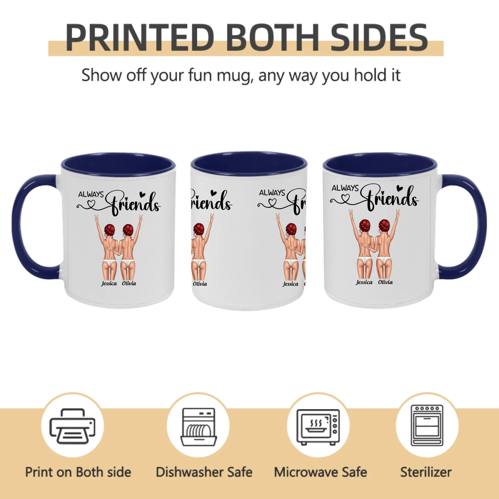 ceramic mug personalized design gift for sister