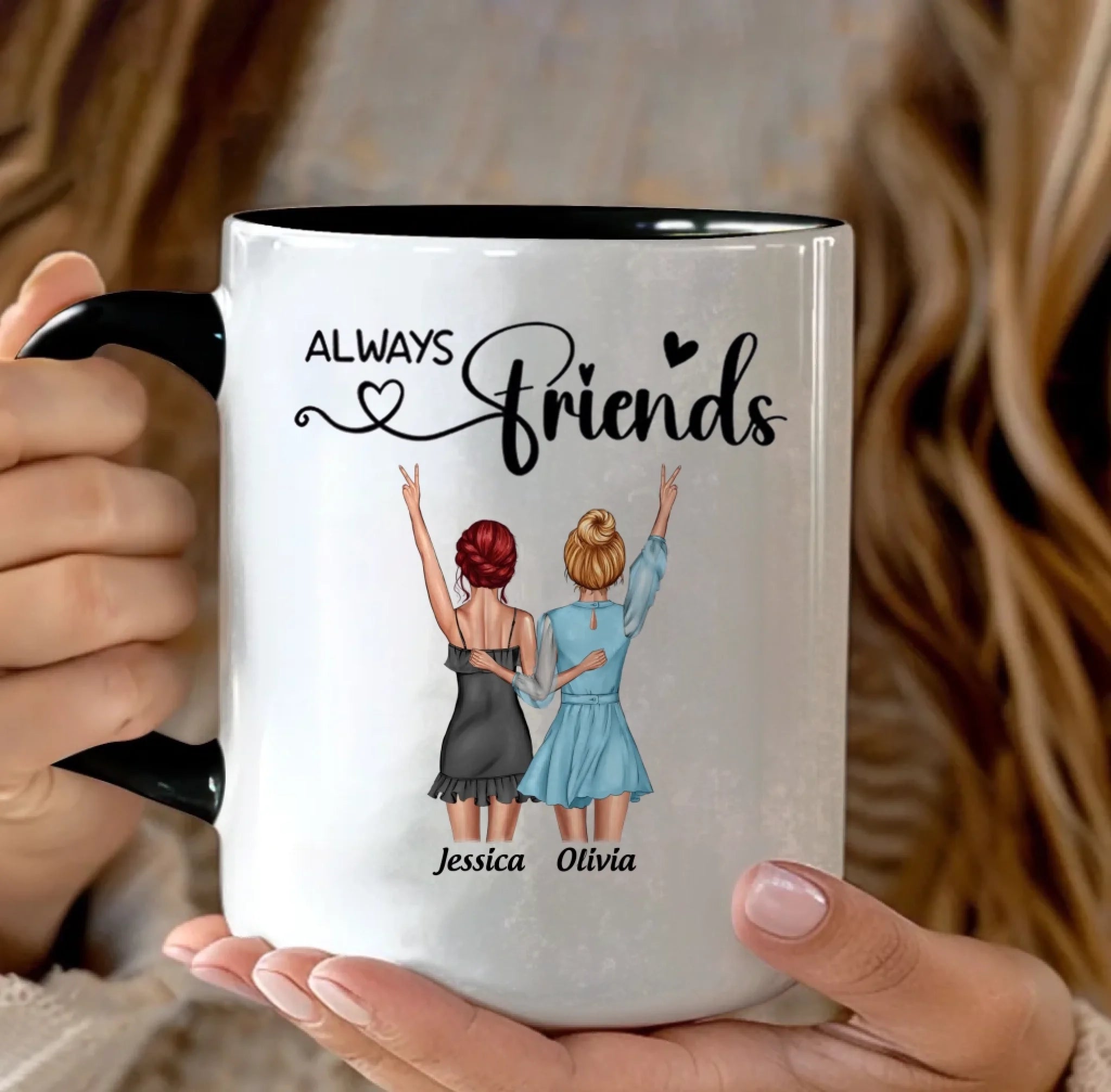 black mug personalized design ceramic