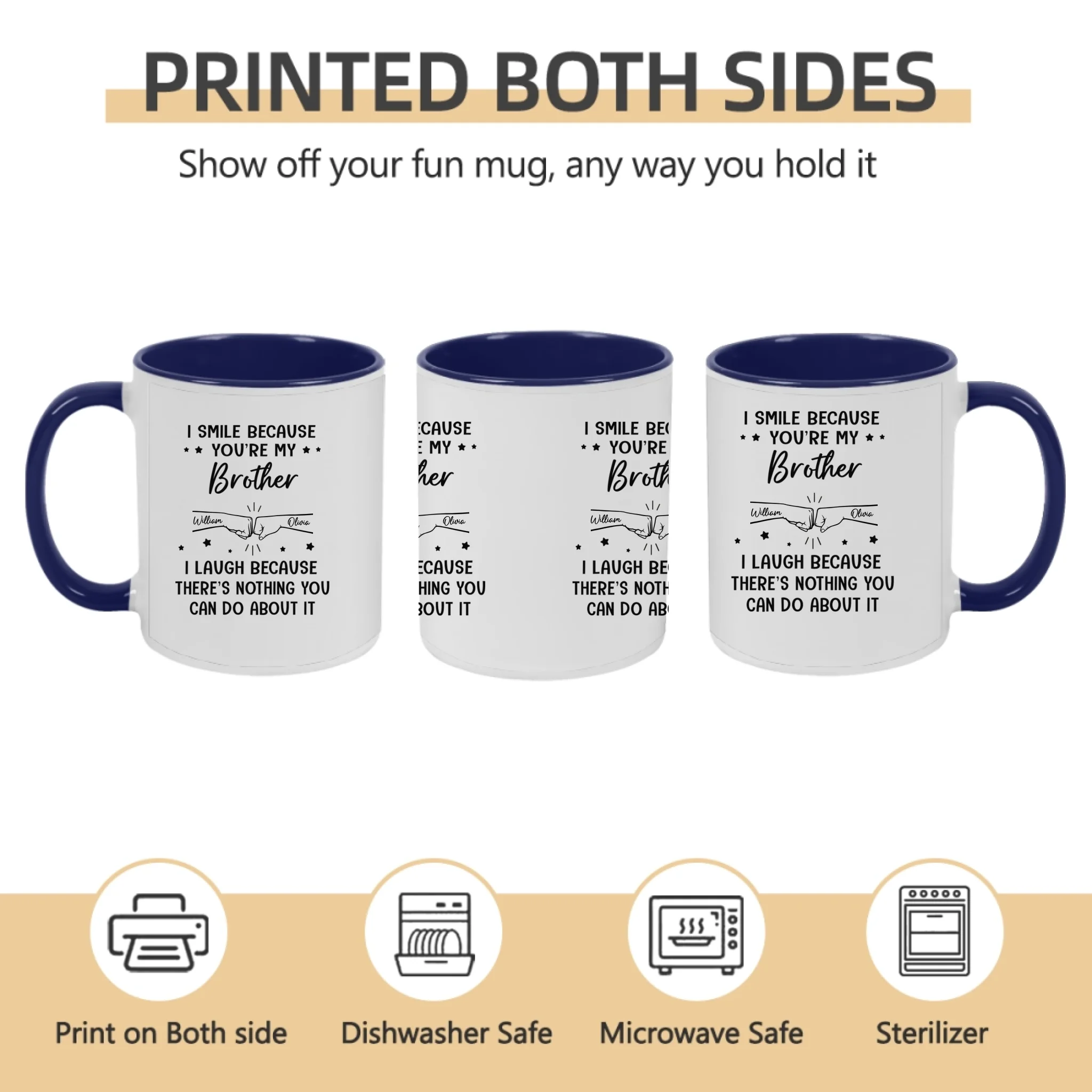because brother black mug gift for brother