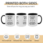personalized design because brother black mug ceramic