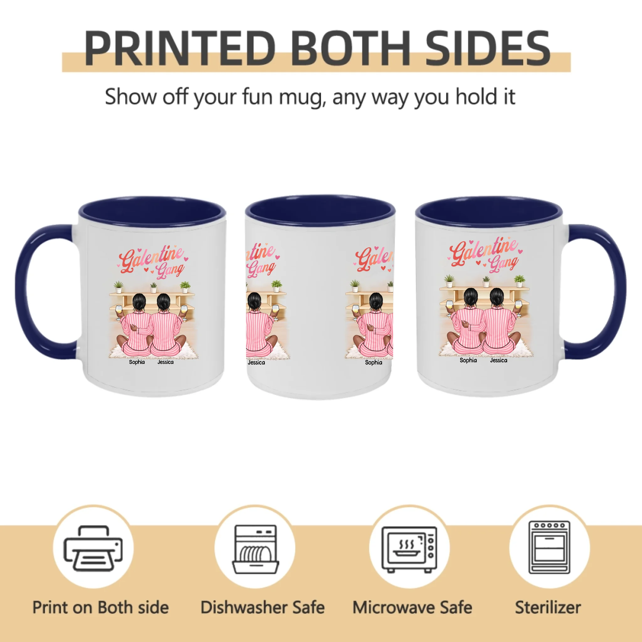 ceramic mug personalized design gift for sister