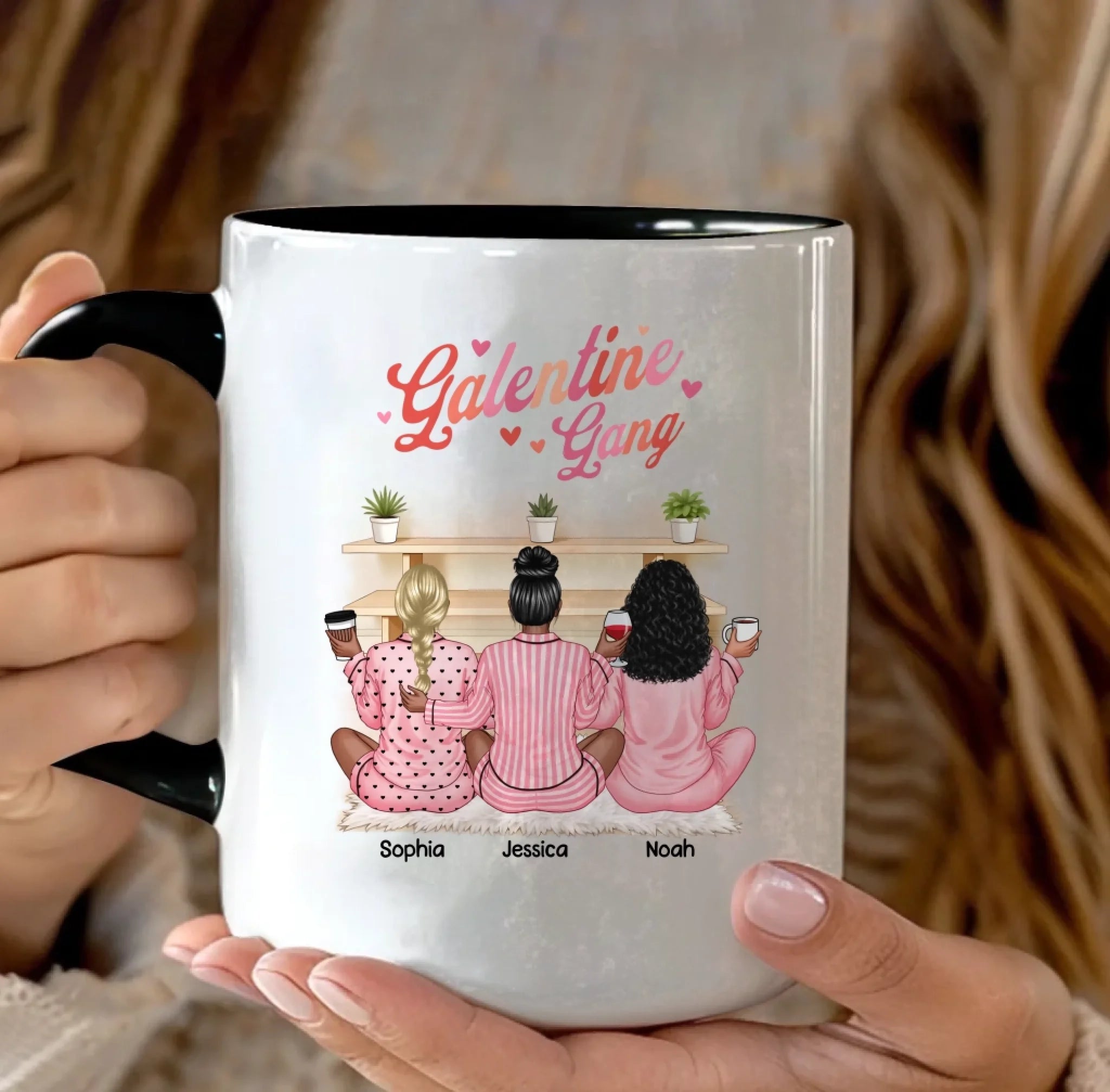 black mug personalized design ceramic