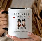 black congrats being brother mug personalized design ceramic