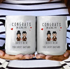 red congrats being brother mug personalized design ceramic