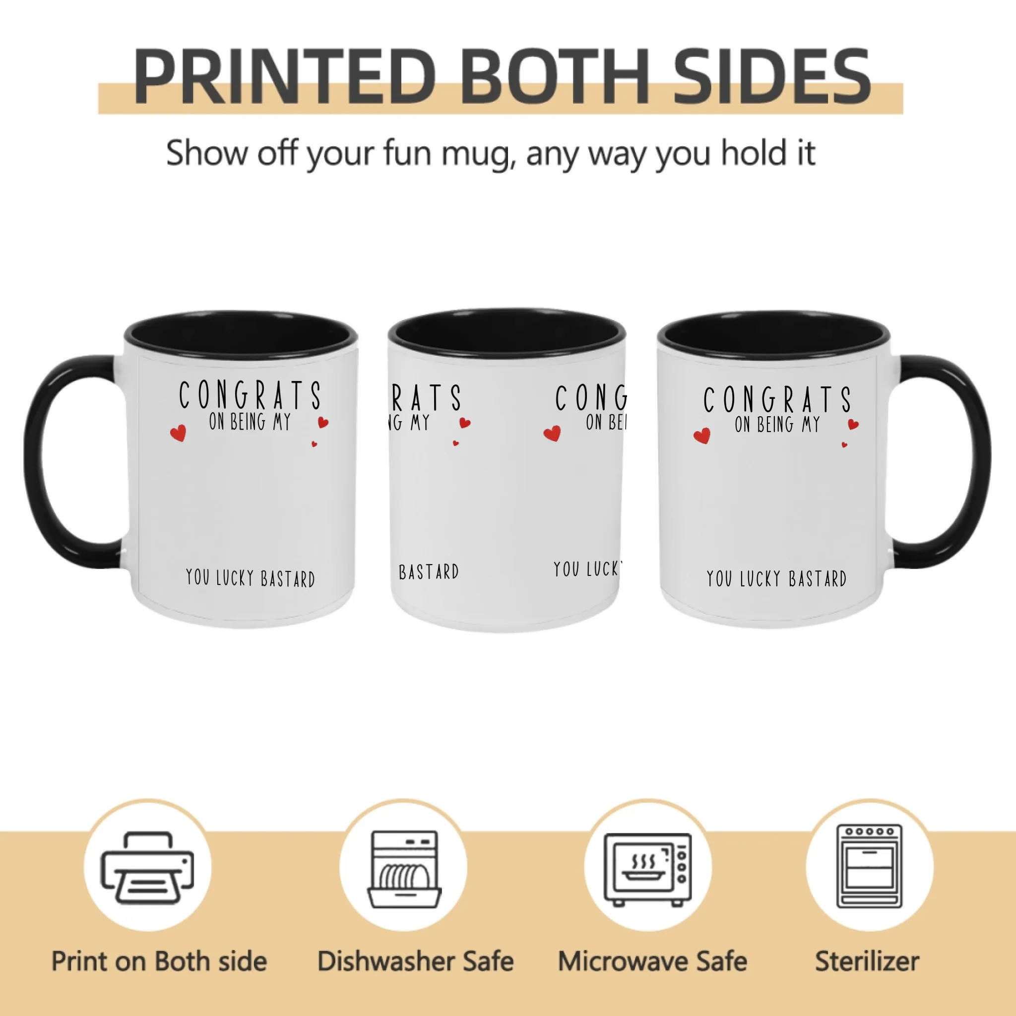 congrats being brother mug personalized design ceramic