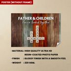 fathers day surprise custom gift for dad inspired by father daughters sons forever linked together crossword puzzle art photo
