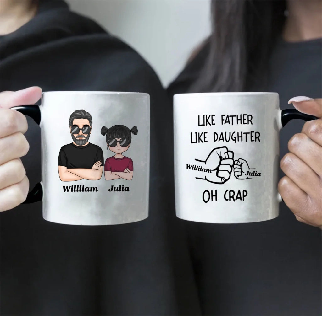 oh crap fist bump duo mug for dad personalized gift